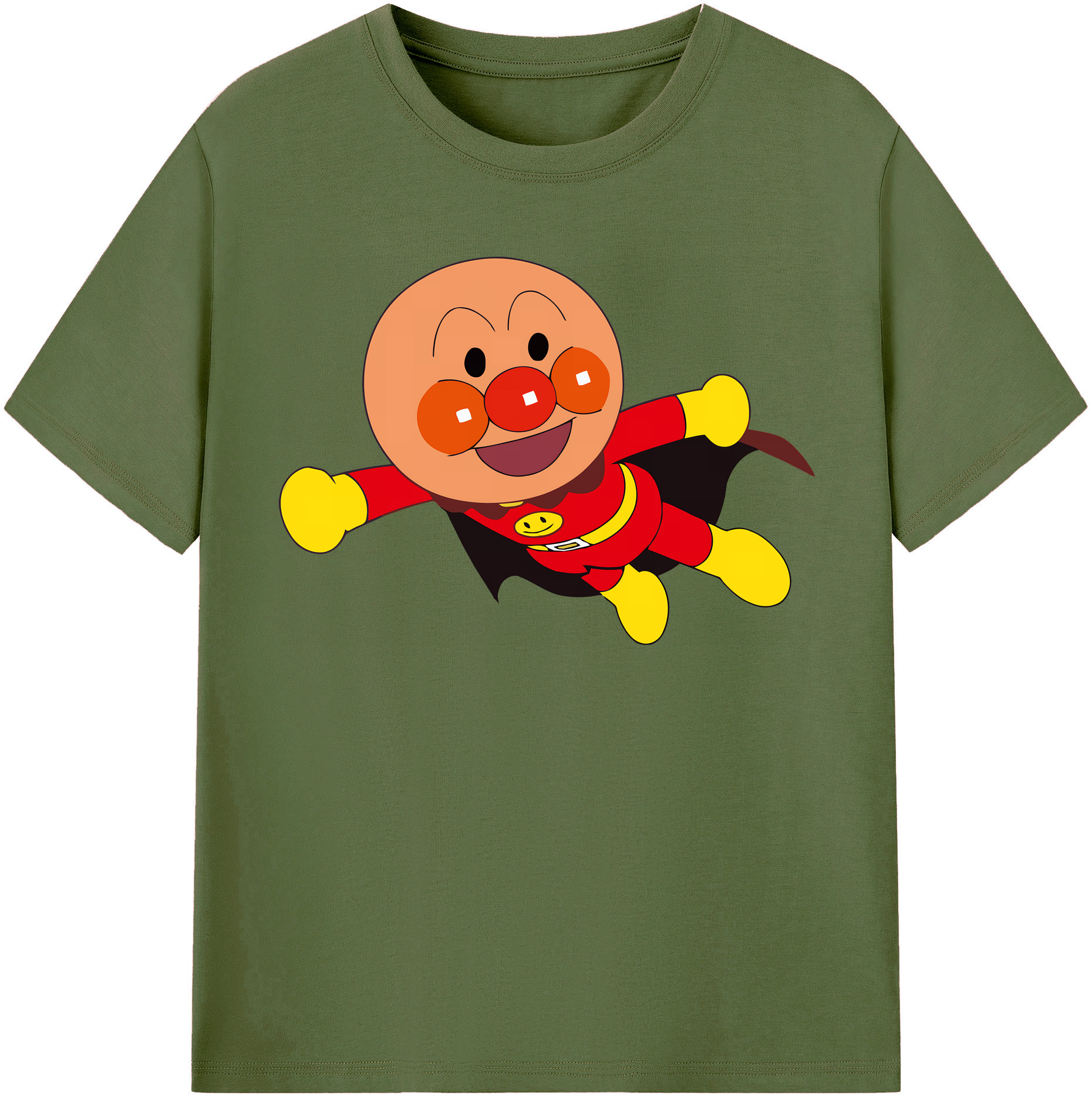 （画像用） アンパンマン Anpanman 綿100％半袖Tシャツ（フロントプリント）